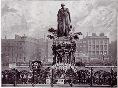 Lord Beaconsfield's Statue on Primrose Day, 1895